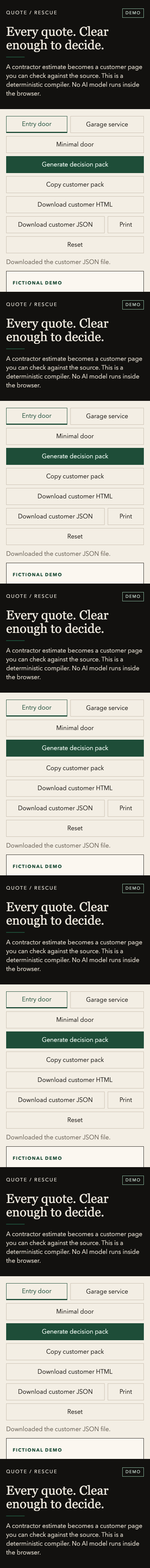Quote Rescue studio on mobile